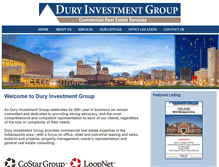 Tablet Screenshot of duryinvestmentgroup.com